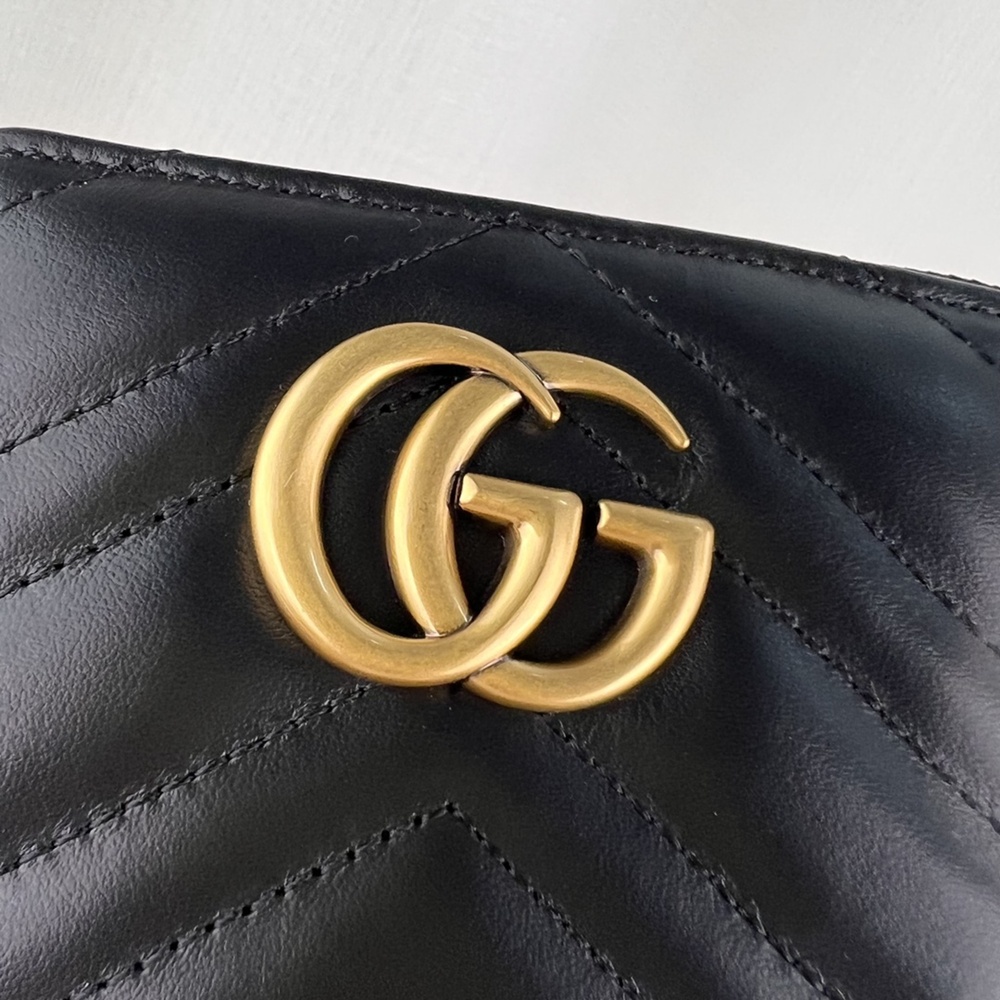 [GUCCI] 구찌 474813 GG 마몬트 마틀라세 반지갑 12m 세로 10cm