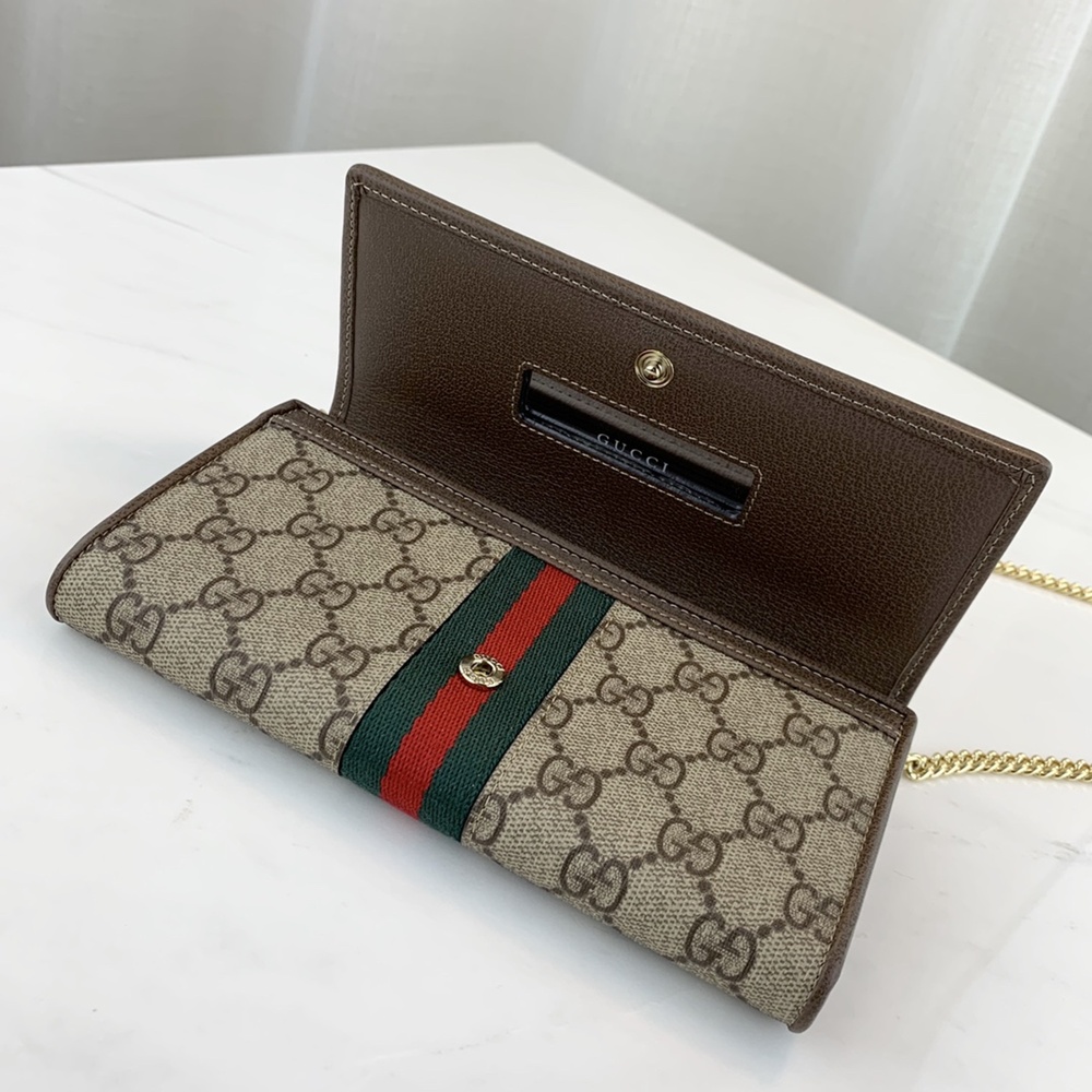 [GUCCI] 구찌 546592 오피디아 GG 체인 장지갑 겸 크로스백 가로 19cm x 세로 10cm x 폭 3