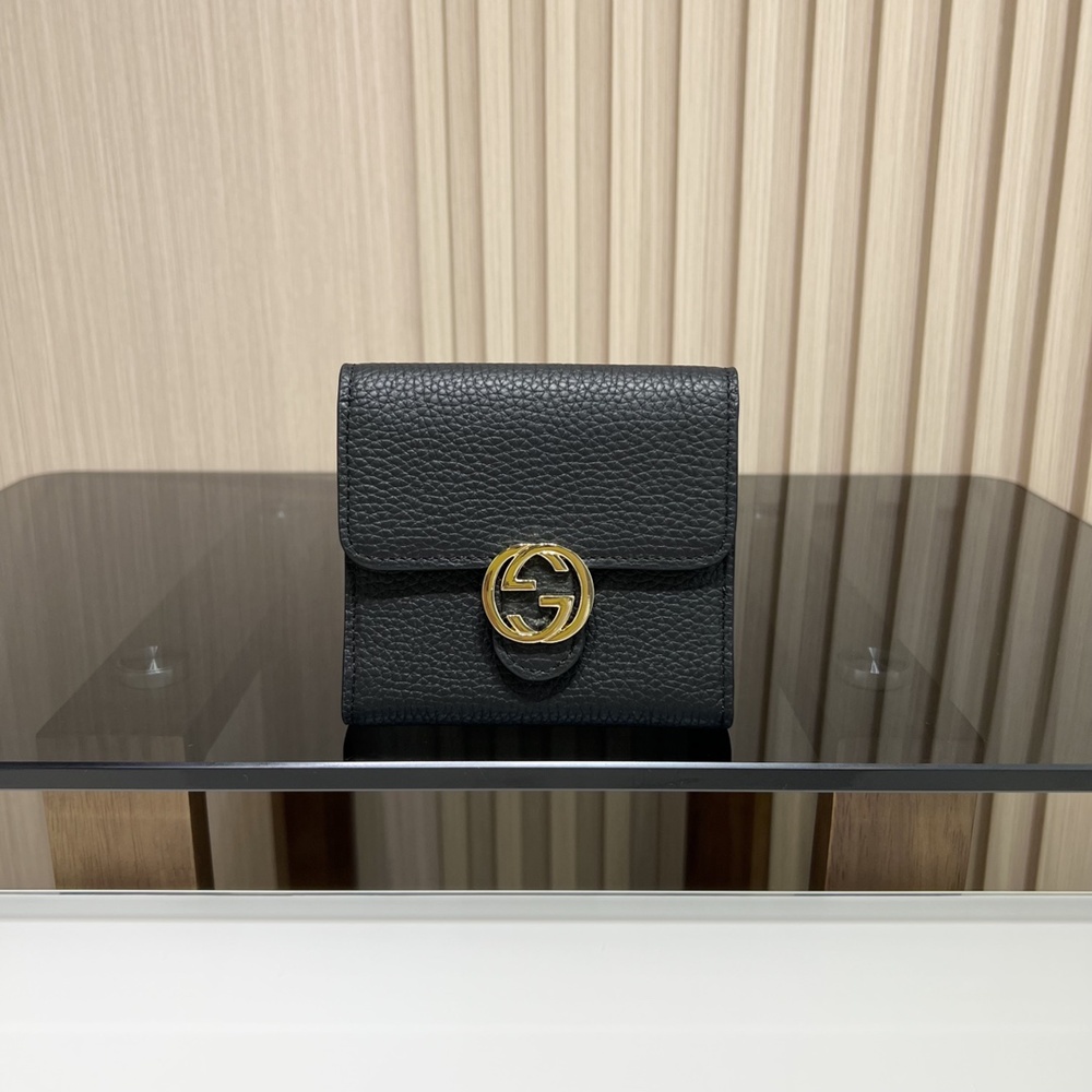 [GUCCI] 구찌 GG 인터로킹 반지갑 615525 가로 12cm x 세로 10.5cm x폭 2cm