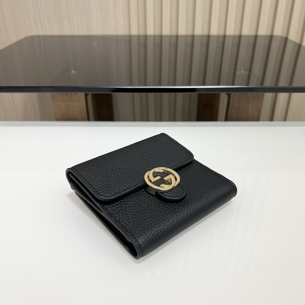 [GUCCI] 구찌 GG 인터로킹 반지갑 615525 가로 12cm x 세로 10.5cm x폭 2cm