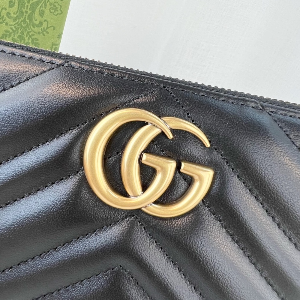 [GUCCI] 구찌 GUCCI GG 마몽 지퍼 장지갑 443123 19cm 세로 10cm