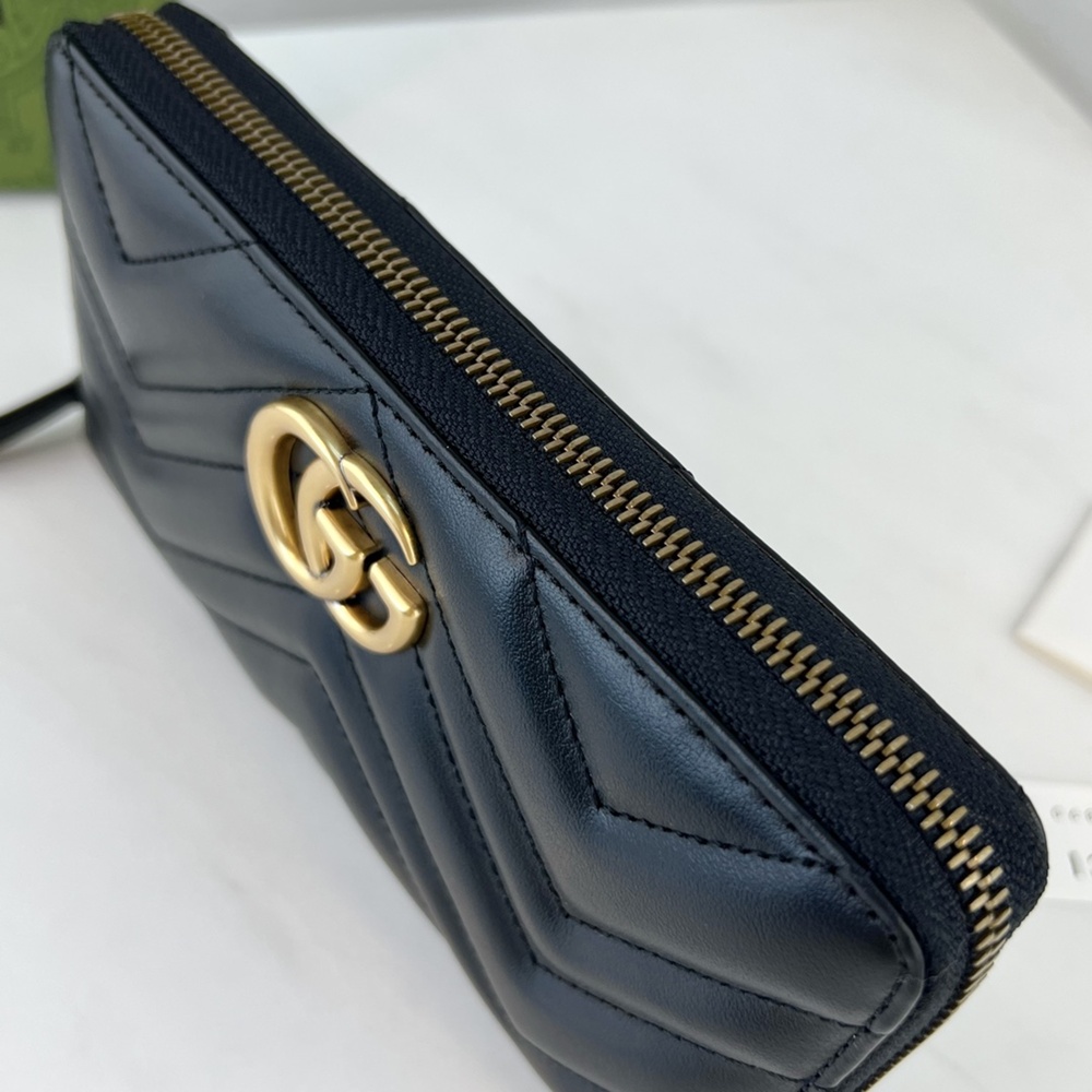 [GUCCI] 구찌 GUCCI GG 마몽 지퍼 장지갑 443123 19cm 세로 10cm