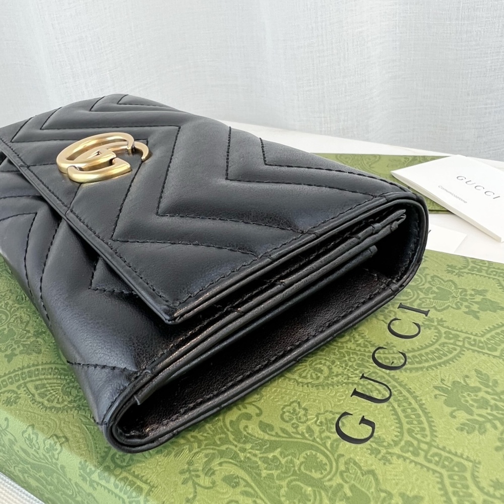 [GUCCI] 구찌 GUCCI GG 마몽 지퍼 장지갑 443123 19cm 세로 10cm