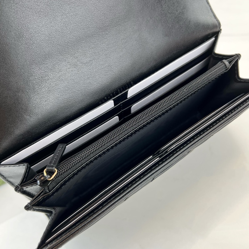 [GUCCI] 구찌 GUCCI GG 마몽 지퍼 장지갑 443123 19cm 세로 10cm