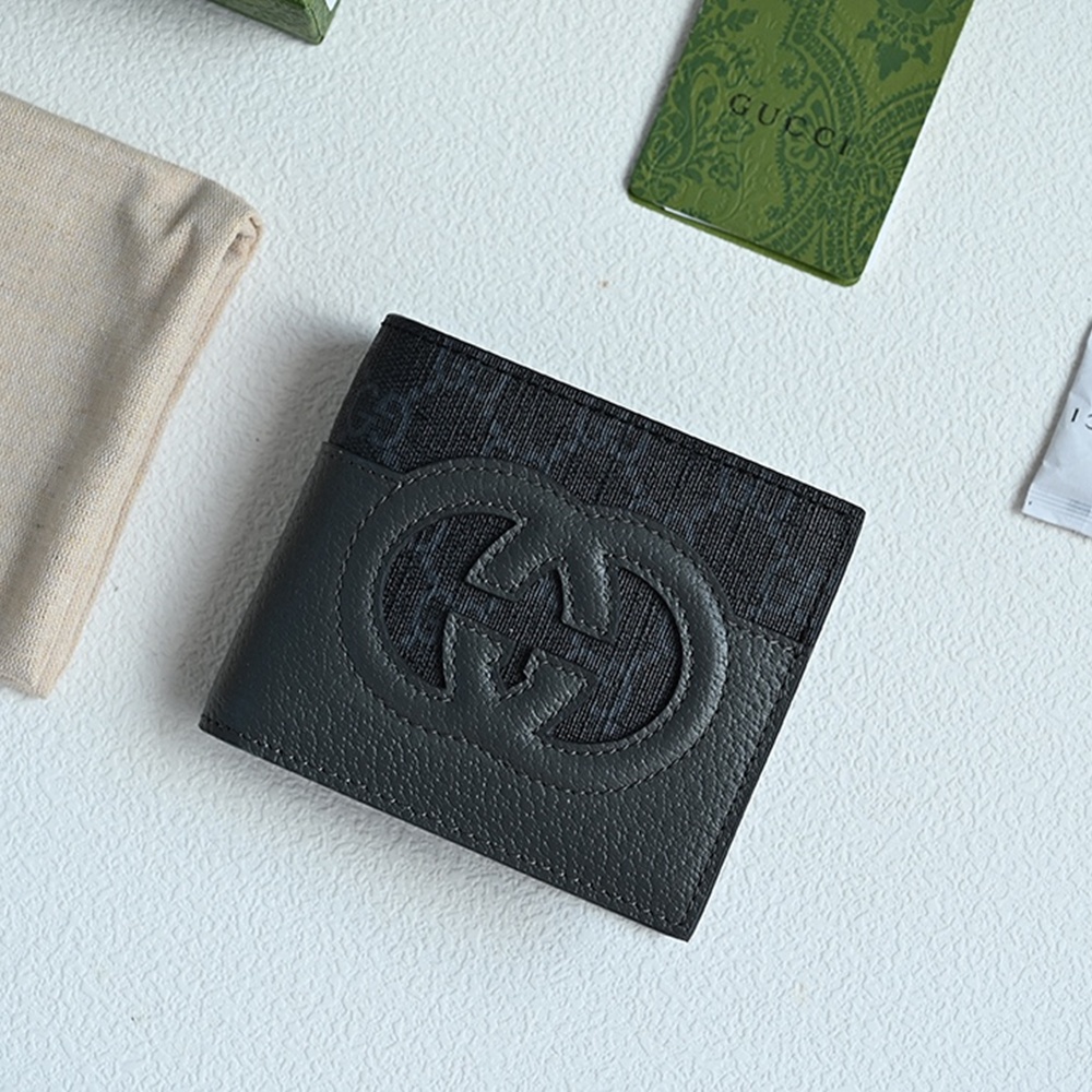 [GUCCI] 2칼라 구찌 GUCCI 컷아웃 인터로킹 G 지갑 반지갑 701420 가로 11cm x 세로 9cm