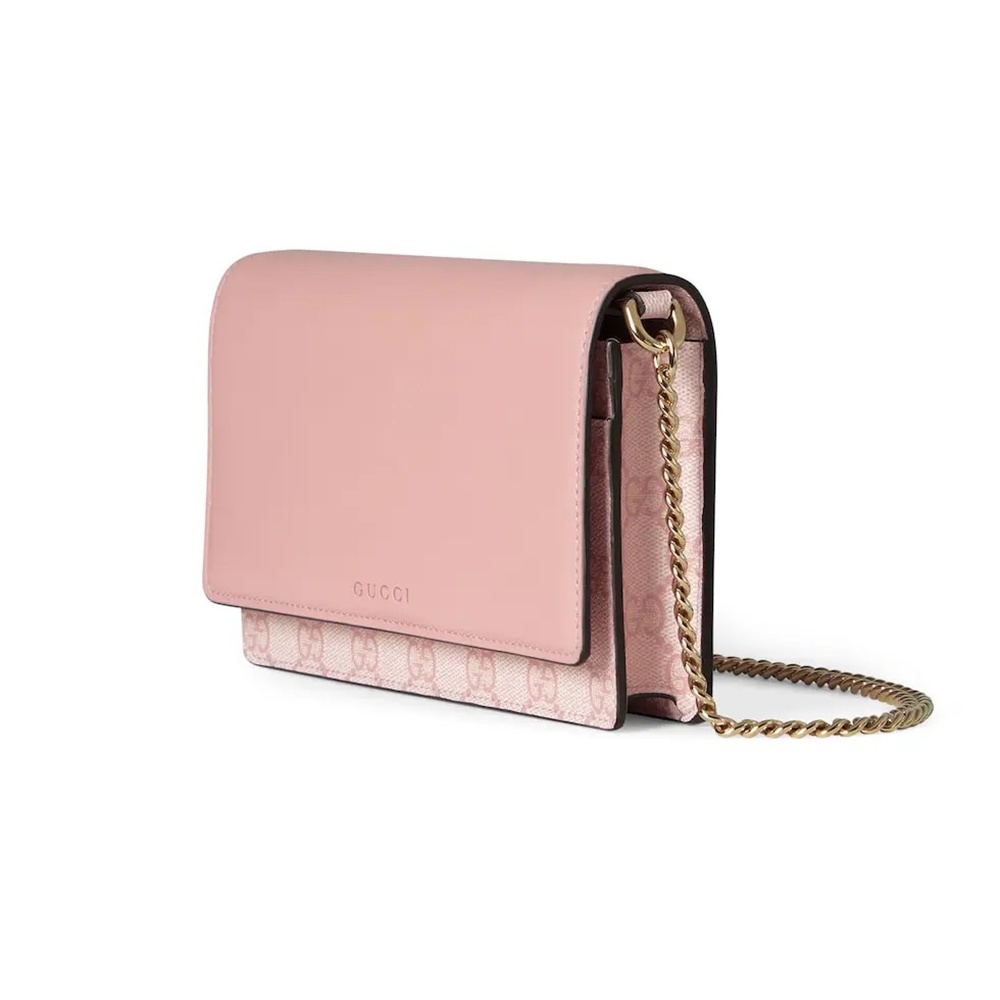 [GUCCI] 구찌 라이트 GG 엠블럼 체인 지갑 가로 20cm x 세로 13cm x 너비 4cm