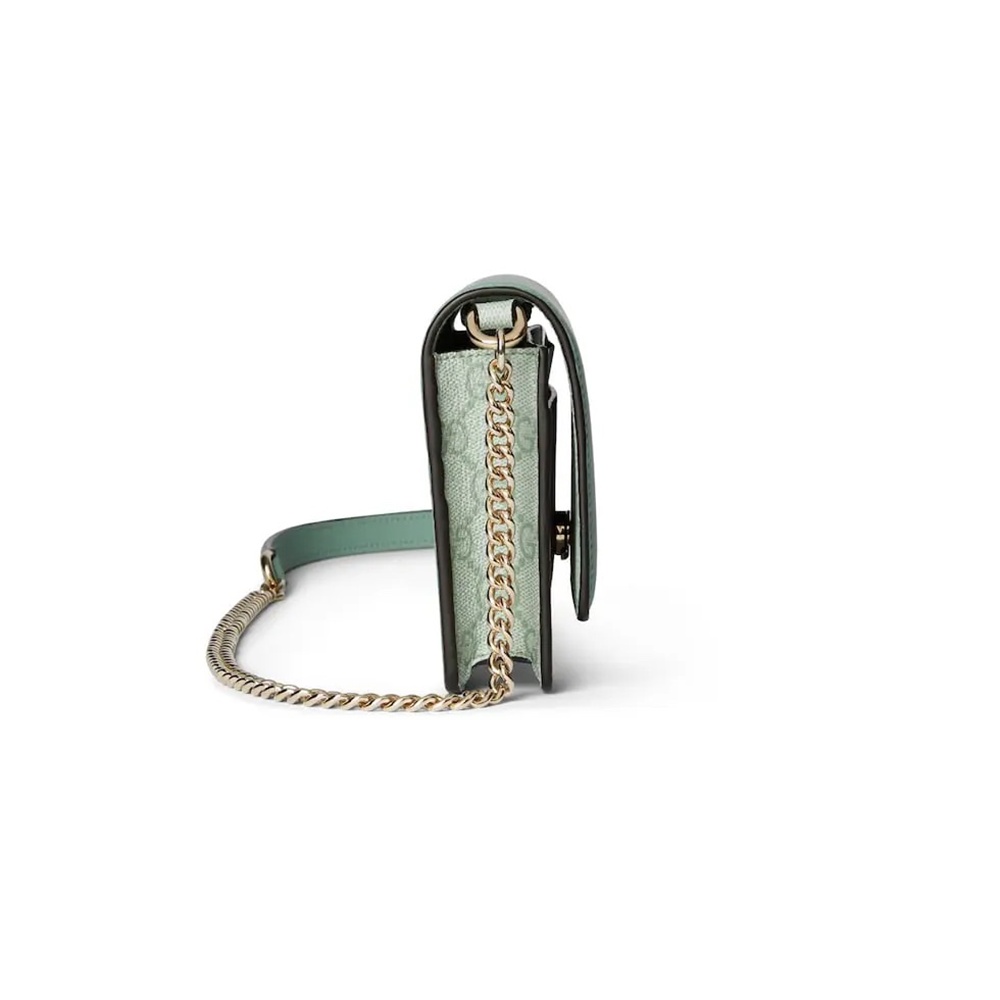 [GUCCI] 구찌 라이트 GG 엠블럼 체인 지갑 가로 20cm x 세로 13cm x 너비 4cm