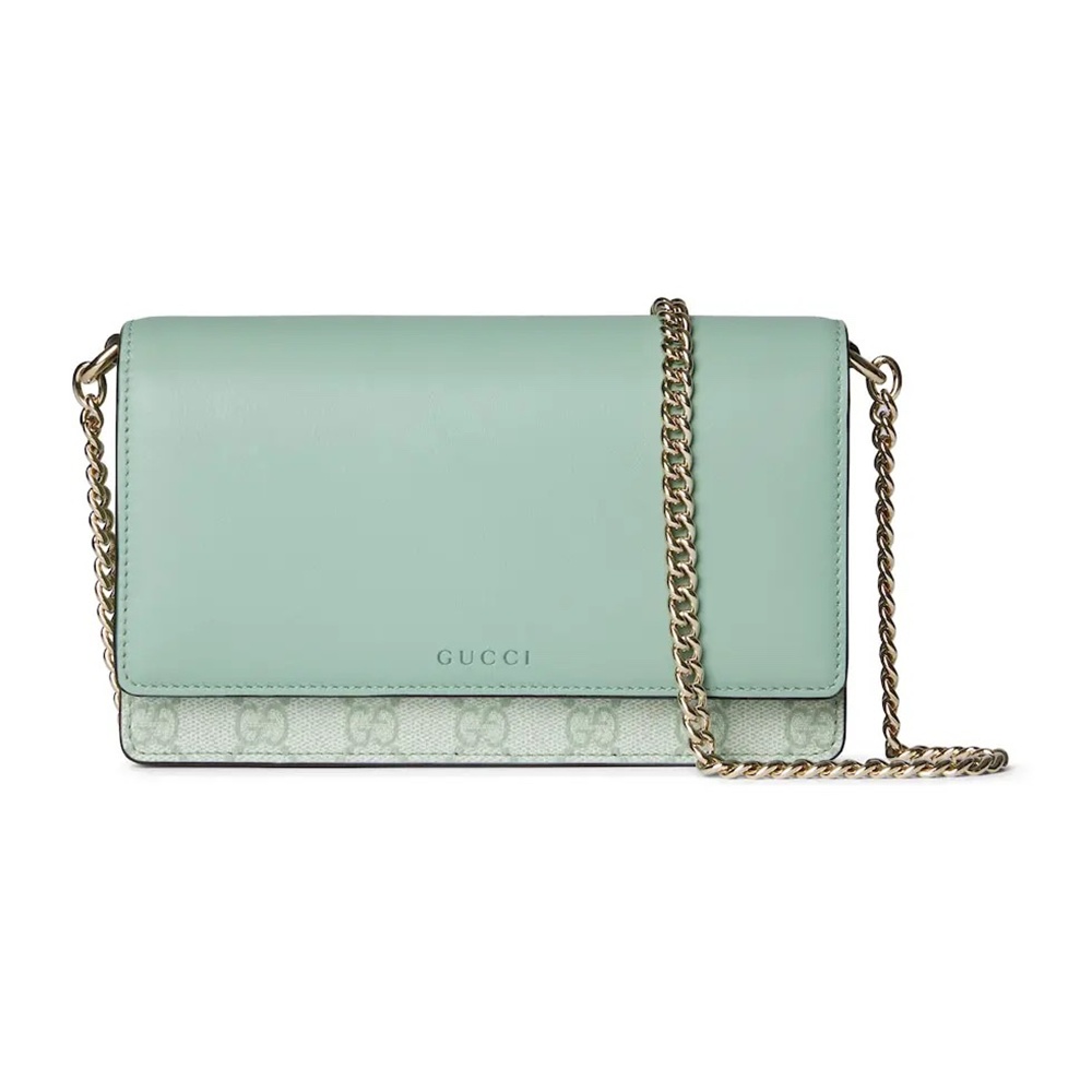 [GUCCI] 구찌 라이트 GG 엠블럼 체인 지갑 가로 20cm x 세로 13cm x 너비 4cm