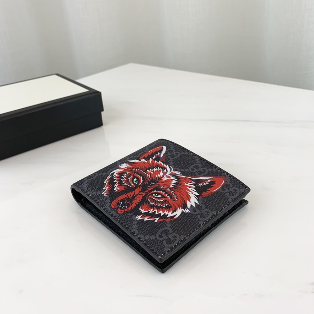 [GUCCI] 구찌 수프림 GG 로고 캔버스 반지갑 451268 가로 11cm X 세로 9cm