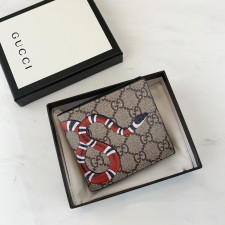 [GUCCI] 구찌 수프림 GG 로고 캔버스 반지갑 451268 가로 11cm X 세로 9cm