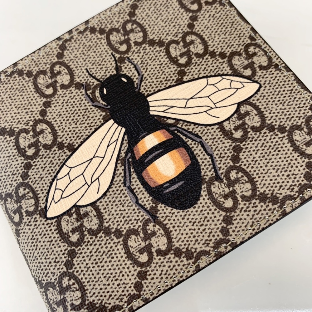 [GUCCI] 구찌 수프림 GG 로고 캔버스 반지갑 451268 가로 11cm X 세로 9cm