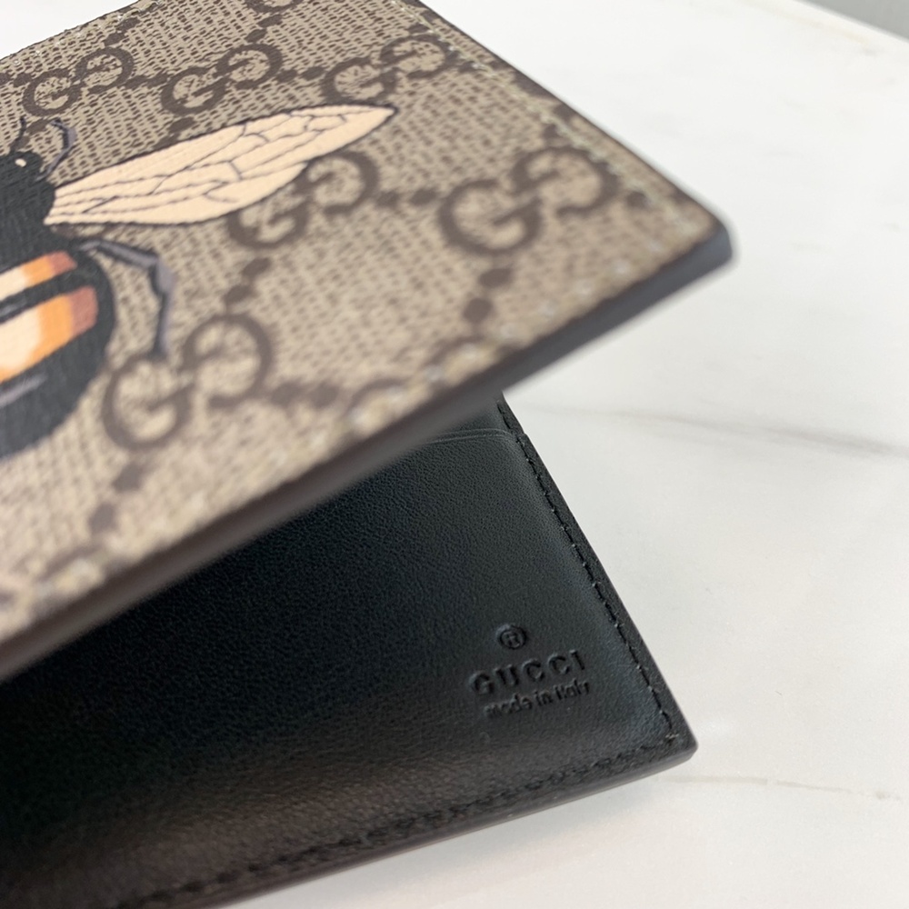 [GUCCI] 구찌 수프림 GG 로고 캔버스 반지갑 451268 가로 11cm X 세로 9cm