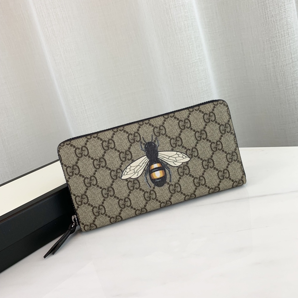 [GUCCI] 구찌 수프림 GG 로고 캔버스 장지갑 451273 가로 19cm X 세로 10.5cm X 폭 2 cm