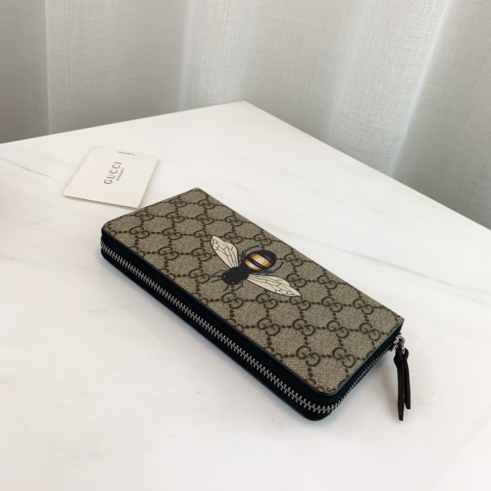 [GUCCI] 구찌 수프림 GG 로고 캔버스 장지갑 451273 가로 19cm X 세로 10.5cm X 폭 2 cm