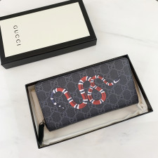 [GUCCI] 구찌 수프림 GG 로고 캔버스 장지갑 451273 가로 19cm X 세로 10.5cm X 폭 2 cm