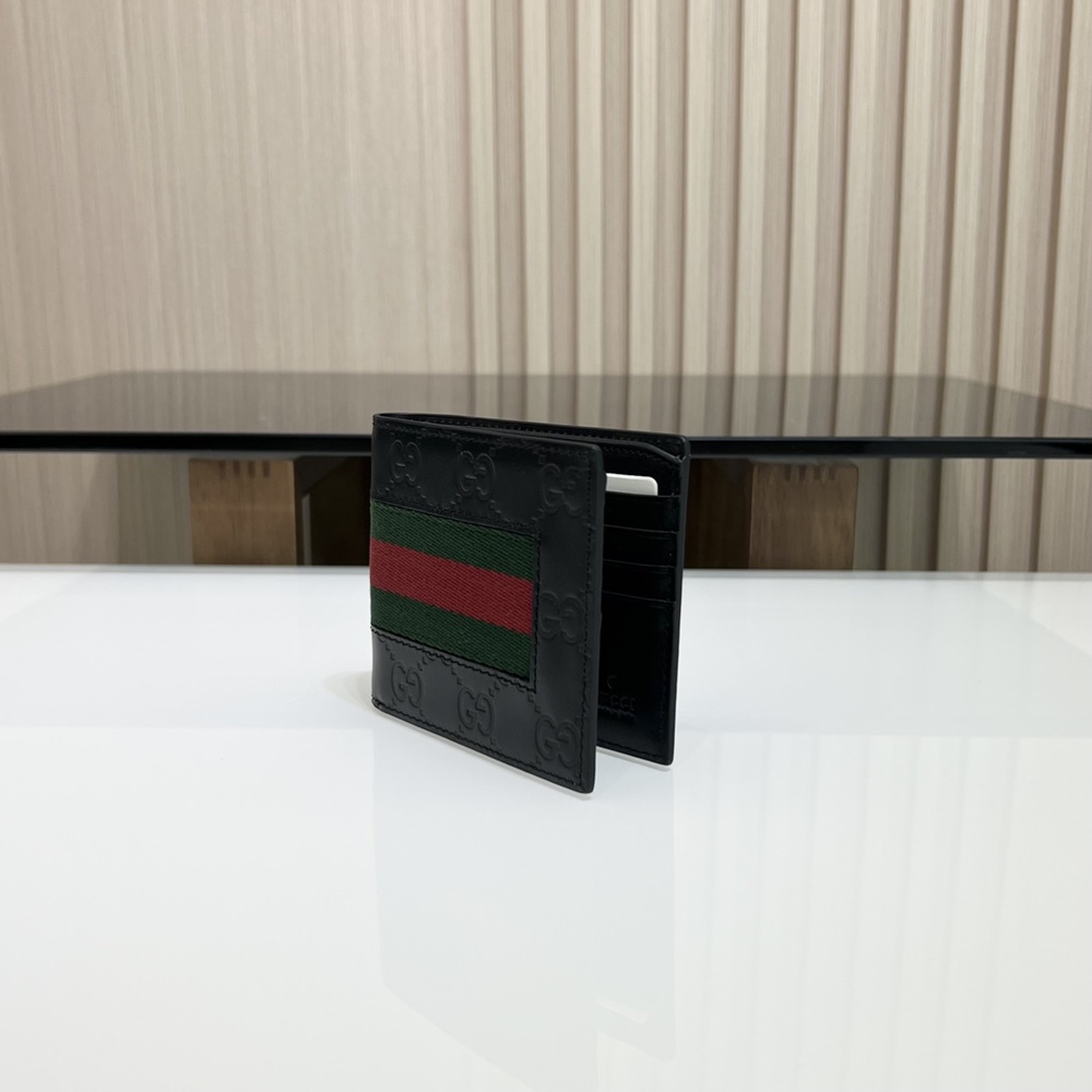 [GUCCI] 구찌 슈프림 3선 남성 GG 월렛 반지갑 408827 가로 11cm X 세로 9.5cm X 폭  1cm
