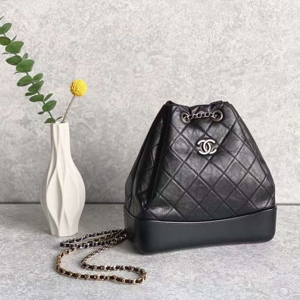 [CHANEL] CHANEL Small Gabrielle Backpack Aged Calfskin - 가브리엘 백팩 스몰 빈티지 카프스킨 23x10.5x22.5cm