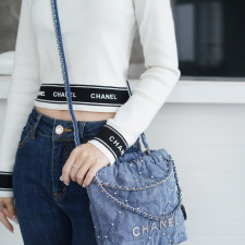 [CHANEL] CHANEL TWOTOW BAG - 샤넬 22백 샤이니 미니 체인백 숄더백 20cm x 19cm x 6cm 스몰 미듐 라지