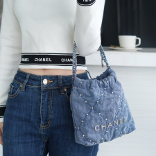 [CHANEL] CHANEL TWOTOW BAG - 샤넬 22백 샤이니 미니 체인백 숄더백 20cm x 19cm x 6cm 스몰 미듐 라지