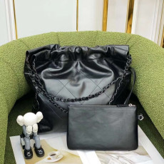 [CHANEL] CHANEL TWOTOW BAG - 샤넬 22백 샤이니 카프스킨 퀼팅 스몰 체인백 숄더백 35 cm