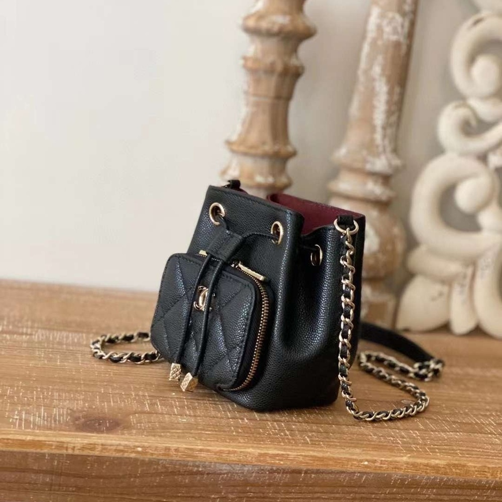[CHANEL] 2칼라 CHANEL Small Calfskin Bag - 샤넬 스몰  카프스킨 숄더백 12.5x10x7.5 cm