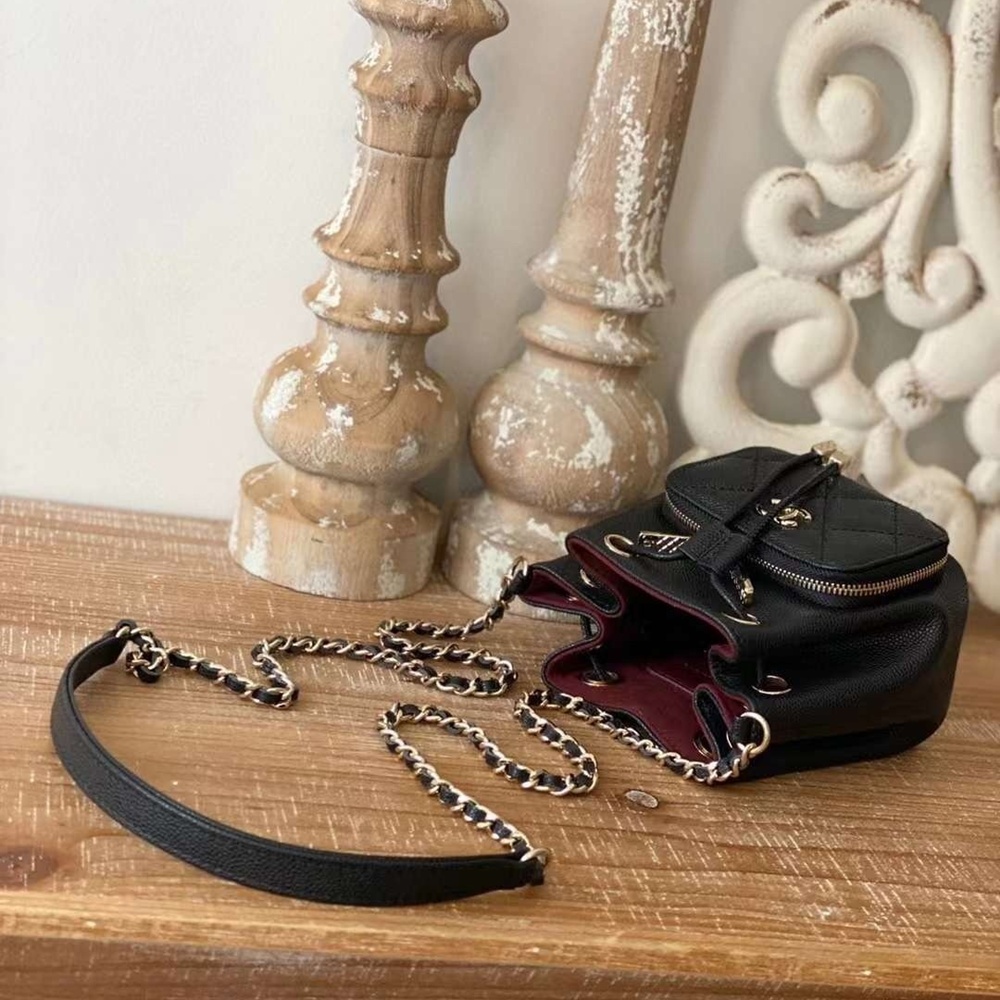 [CHANEL] 2칼라 CHANEL Small Calfskin Bag - 샤넬 스몰  카프스킨 숄더백 12.5x10x7.5 cm