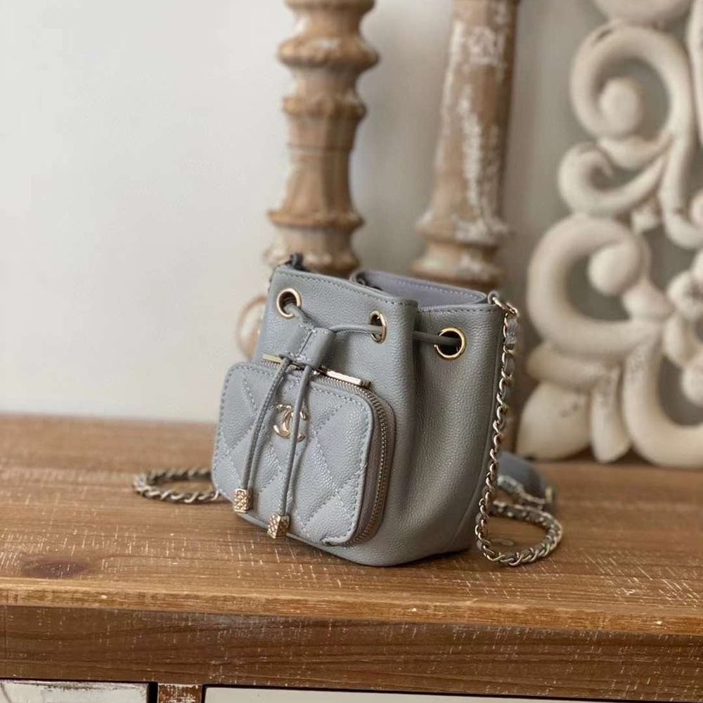 [CHANEL] 2칼라 CHANEL Small Calfskin Bag - 샤넬 스몰  카프스킨 숄더백 12.5x10x7.5 cm