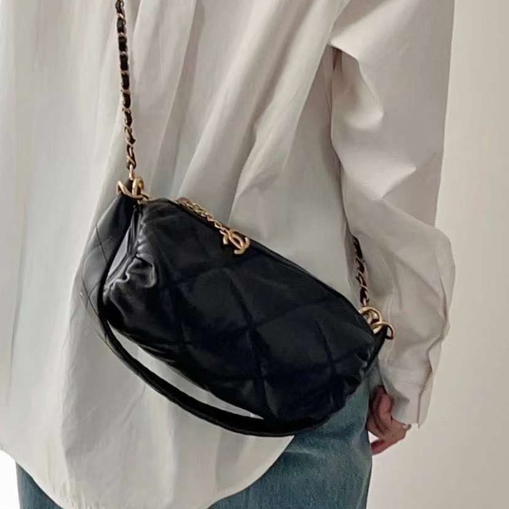 [CHANEL] CHANEL LOGO Calfskin CC Logo Flap Vintage Shoulder Bag - 카프스킨 퀼팅 COCO로고 빈티지 체인 숄더백 25 x 10.5 x 10.5 cm