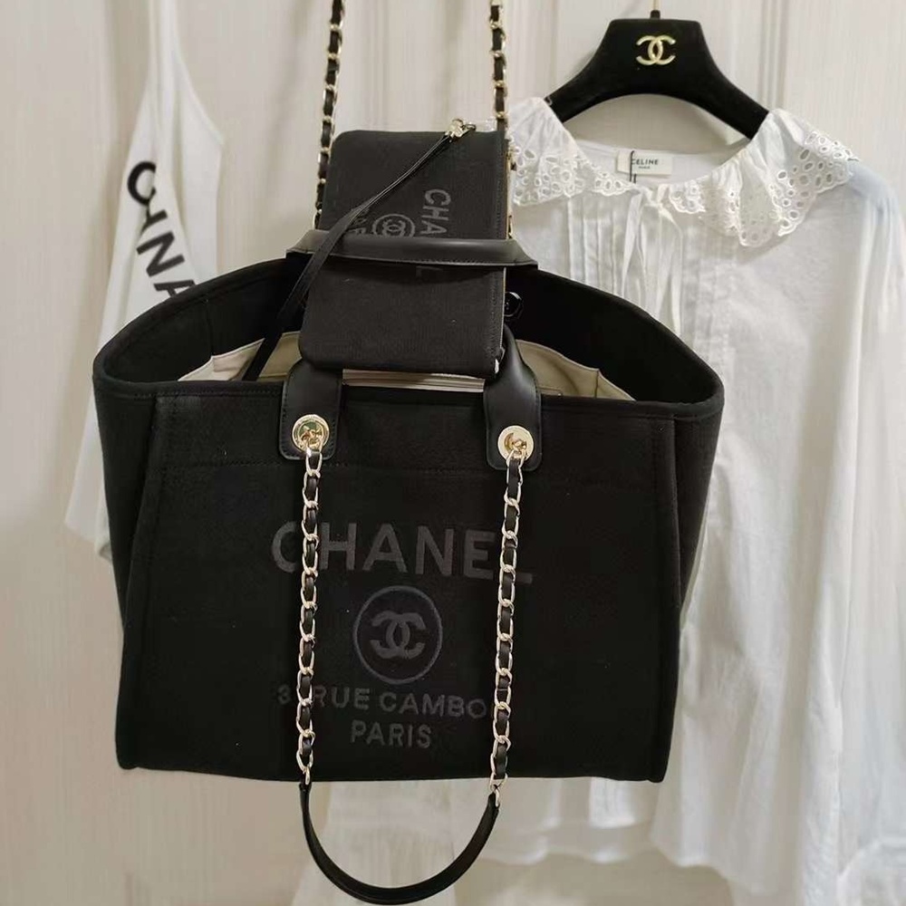 [CHANEL] CHANEL SHOOPER DOBIL shoulder bag - 샤넬 트위드 글리터 도빌 스몰 라지 쇼퍼 숄더백 대38cm 중26cm 소32 cm