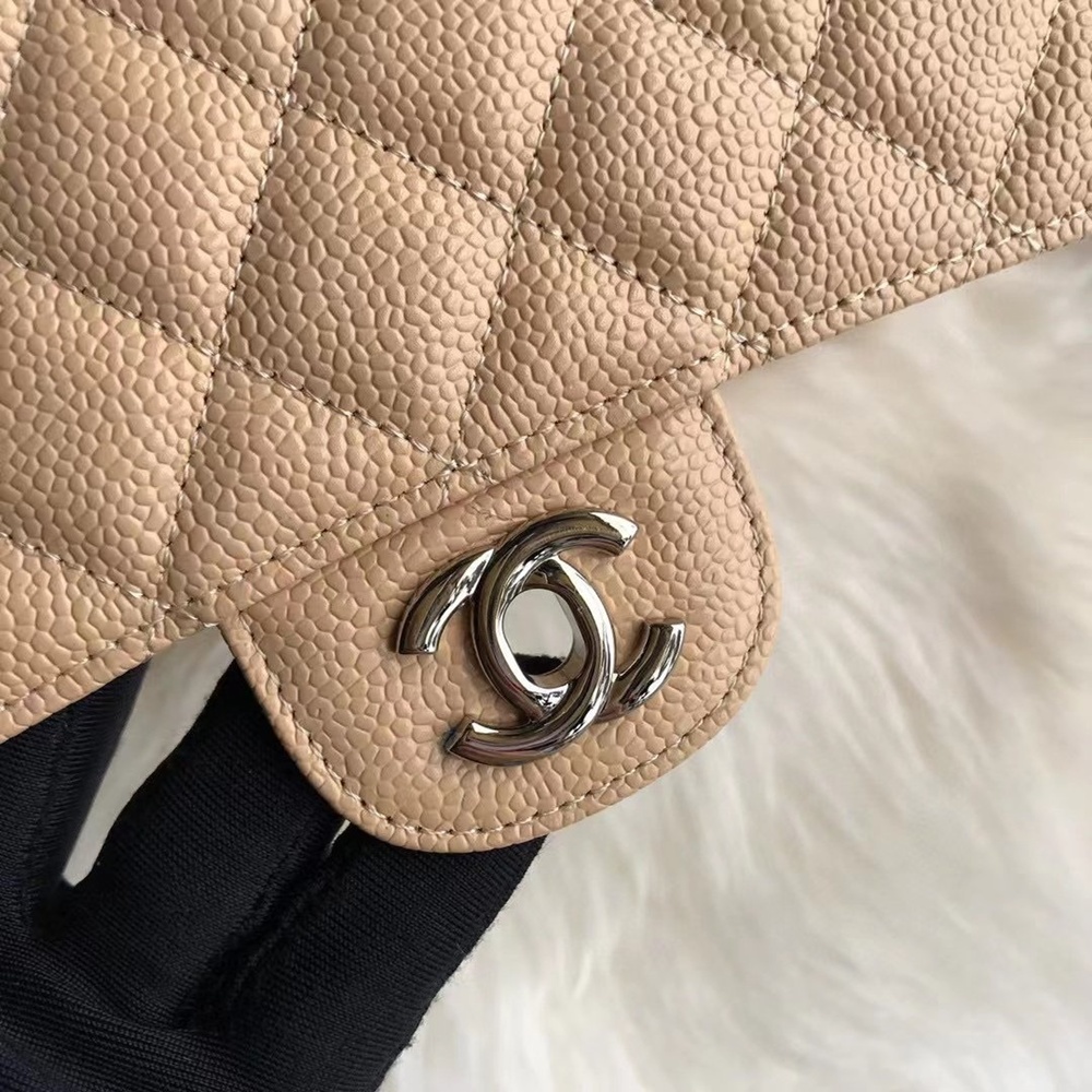 [CHANEL] 2칼라 CHANEL SHOULDER BAG WOC 33814 CAVIAR - 샤넬 여성용 캐비어 플랩 숄더백 25 x 15 x 6.5 cm