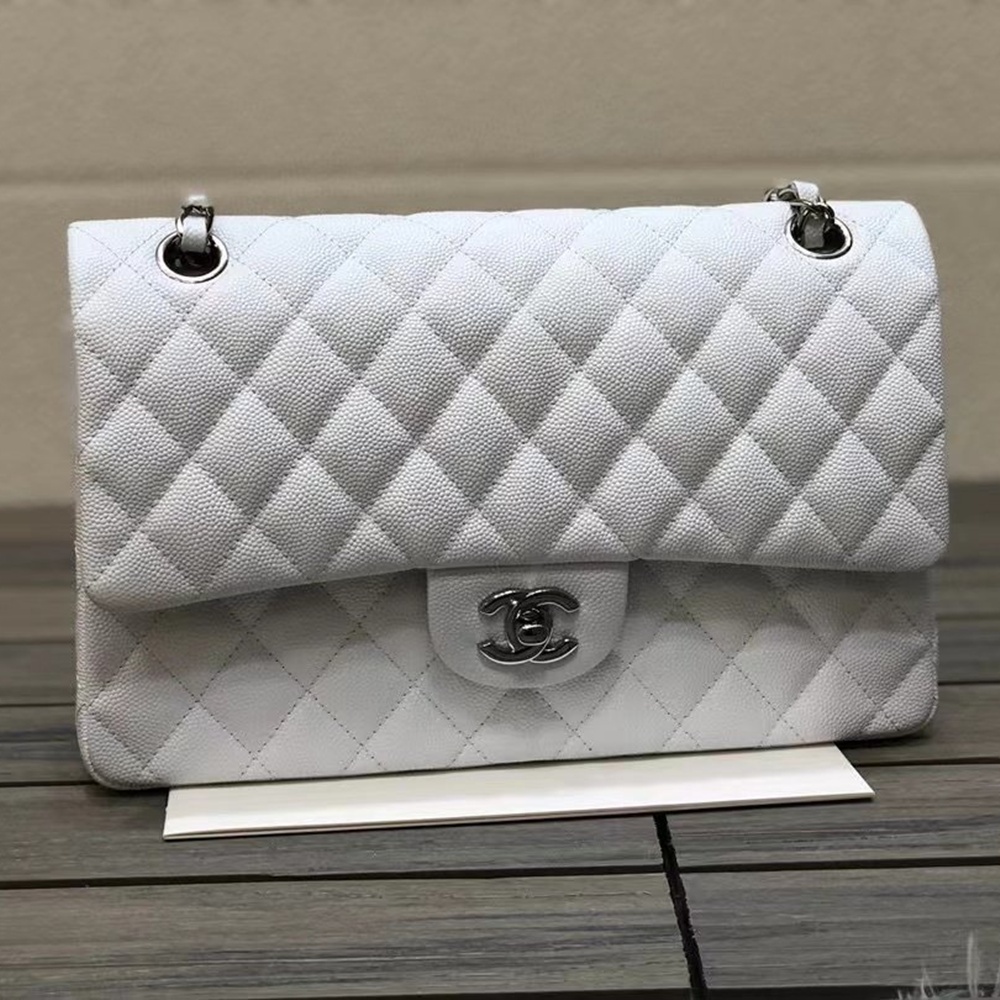 [CHANEL] 2칼라 CHANEL SHOULDER BAG WOC 33814 CAVIAR - 샤넬 여성용 캐비어 플랩 숄더백 25 x 15 x 6.5 cm