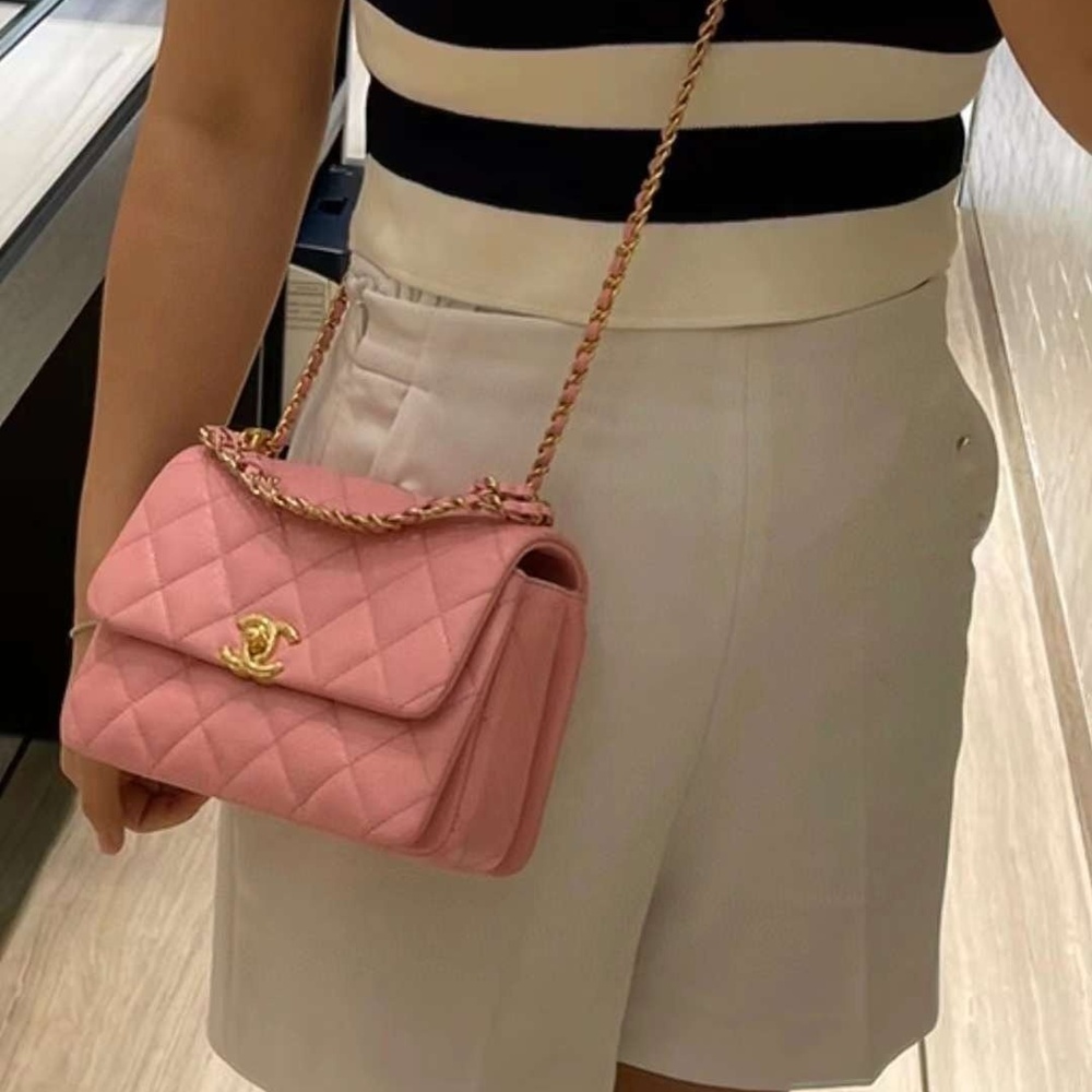 [CHANEL] CHANEL SHOULDER BAG WOC CAVIAR - 샤넬 여성용 캐비어 플랩 숄더백 20 x 3 x 9.5 cm