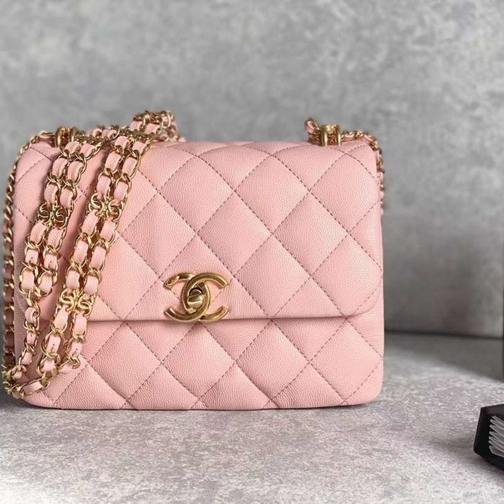 [CHANEL] CHANEL SHOULDER BAG WOC CAVIAR - 샤넬 여성용 캐비어 플랩 숄더백 20 x 3 x 9.5 cm
