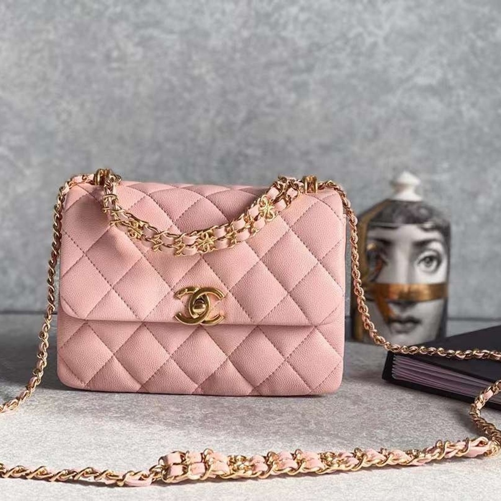 [CHANEL] CHANEL SHOULDER BAG WOC CAVIAR - 샤넬 여성용 캐비어 플랩 숄더백 20 x 3 x 9.5 cm