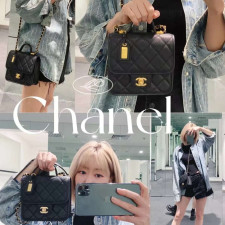 [CHANEL] CHANEL Keep Unused Chanel Mini 8 Top Handel Iridescent Caviar Holo31 - 샤넬 미니 탑핸들 숄더 토트백 17 x 20.5 x 6cm
