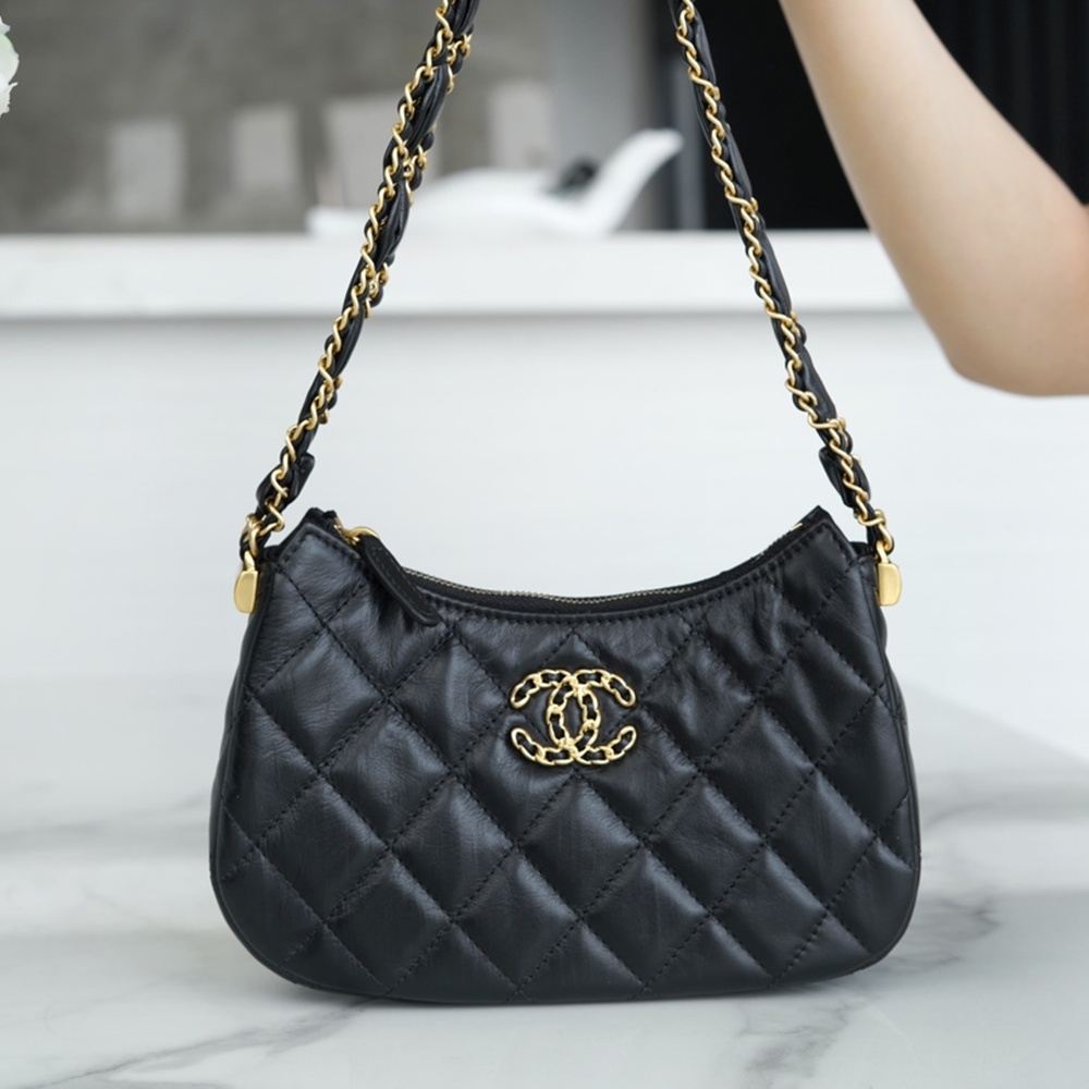 [CHANEL] CHANEL 샤넬 19 호보 백 스몰 23.5 x 13 x 5 cm