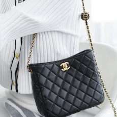 [CHANEL] CHANEL- 샤넬 로고 hobo 호보백 20 23 25 28 31 cm