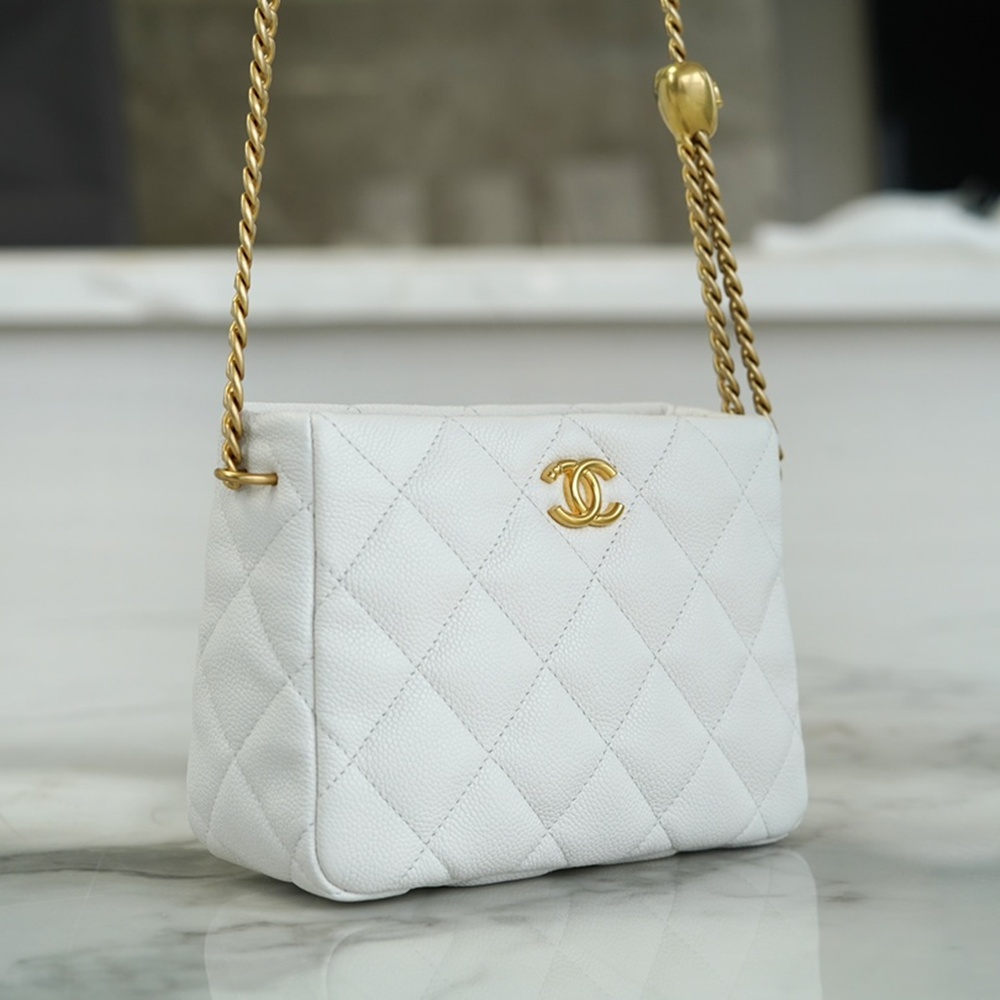 [CHANEL] CHANEL- 샤넬 로고 hobo 호보백 20 23 25 28 31 cm