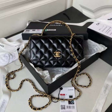 [CHANEL] Chanel Classic Caviar Wallet On Chain - 샤넬 클래식 왁 체인 지갑 12.3x19.2x3.5cm 28cm