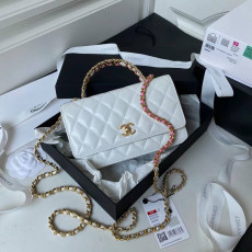 [CHANEL] Chanel Classic Caviar Wallet On Chain - 샤넬 클래식 왁 체인 지갑 12.3x19.2x3.5cm 28cm