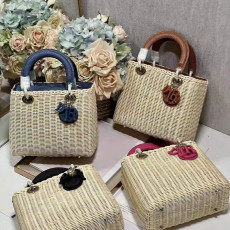 [CHRISTIAN DIOR] 크리스챤 디올 DIOR WICKER BASKET BAG M7601CMVO - 디올 위커 레이디 바스켓 백 24×20×11cm