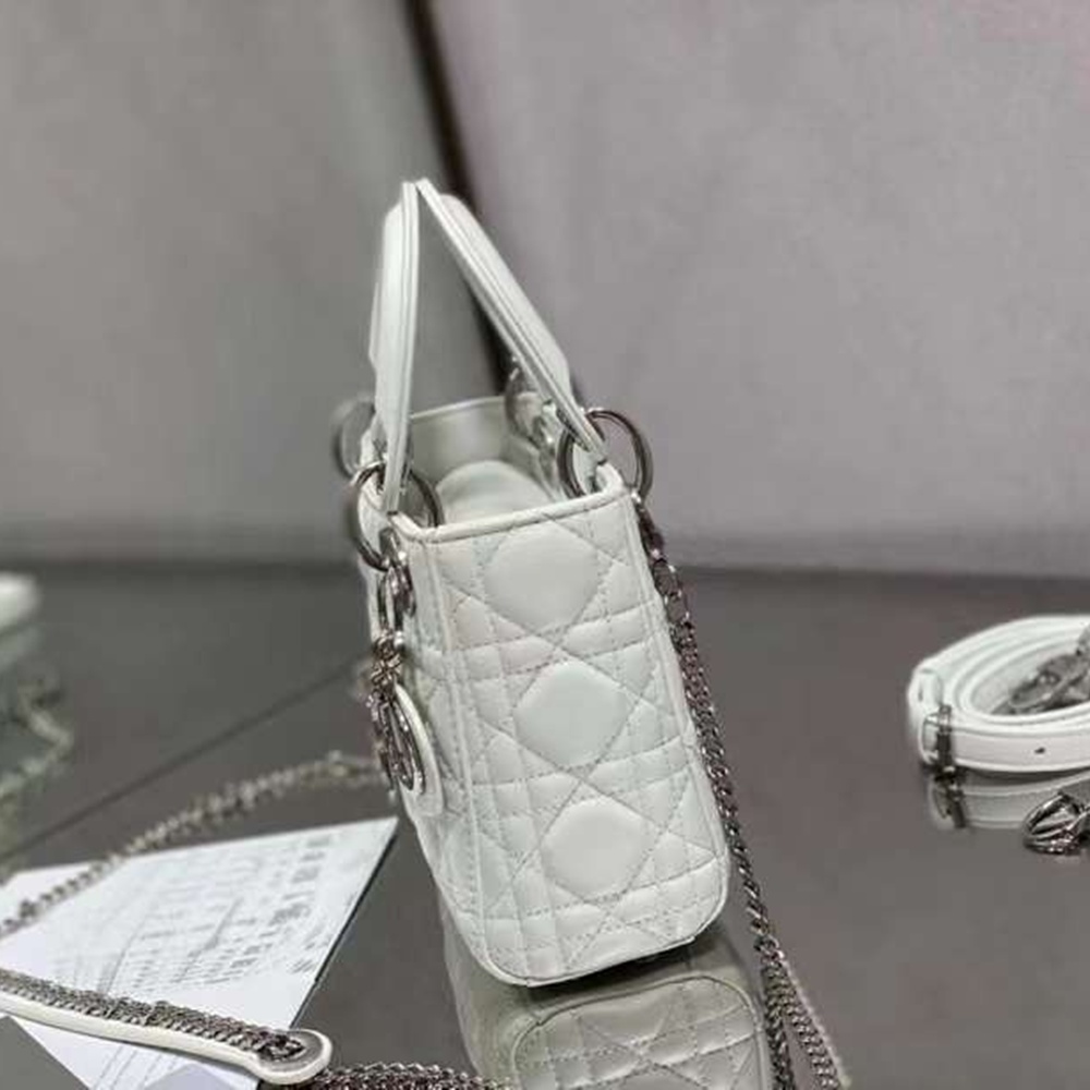 [CHRISTIAN DIOR] 크리스챤 디올 MICRO LADY DIOR BAG Cannage - 디올 마이크로 레이디 미디엄 패이던트 백 까나쥬  17cm