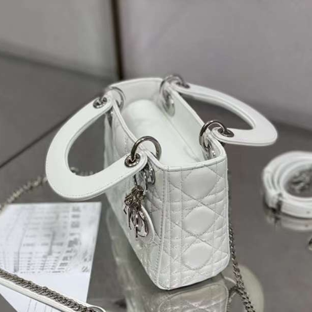 [CHRISTIAN DIOR] 크리스챤 디올 MICRO LADY DIOR BAG Cannage - 디올 마이크로 레이디 미디엄 패이던트 백 까나쥬  17cm