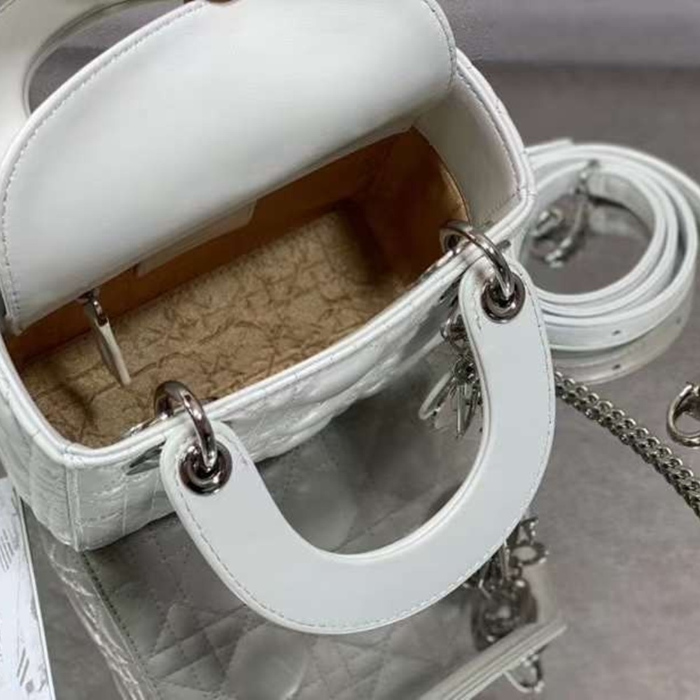 [CHRISTIAN DIOR] 크리스챤 디올 MICRO LADY DIOR BAG Cannage - 디올 마이크로 레이디 미디엄 패이던트 백 까나쥬  17cm