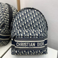 [CHRISTIAN DIOR] 크리스챤 디올 Dior Travel Backpack Blue Dior Oblique Jacquar - 디올 트래블 백팩 블루 디올 오블리크 자카드 백팩 42 x 33 x 15cm