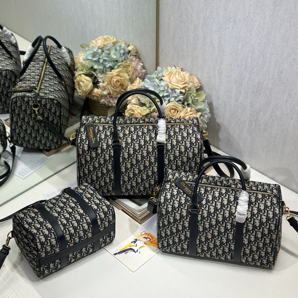 [CHRISTIAN DIOR] 크리스챤 디올 1368 디올 오블리크 자카드 보스턴 토트 백 大40x19x23cm 中35cm 小25cm