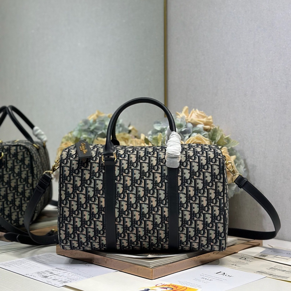 [CHRISTIAN DIOR] 크리스챤 디올 1368 디올 오블리크 자카드 보스턴 토트 백 大40x19x23cm 中35cm 小25cm