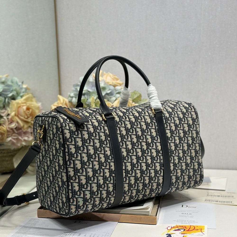 [CHRISTIAN DIOR] 크리스챤 디올 1368 디올 오블리크 자카드 보스턴 토트 백 大40x19x23cm 中35cm 小25cm