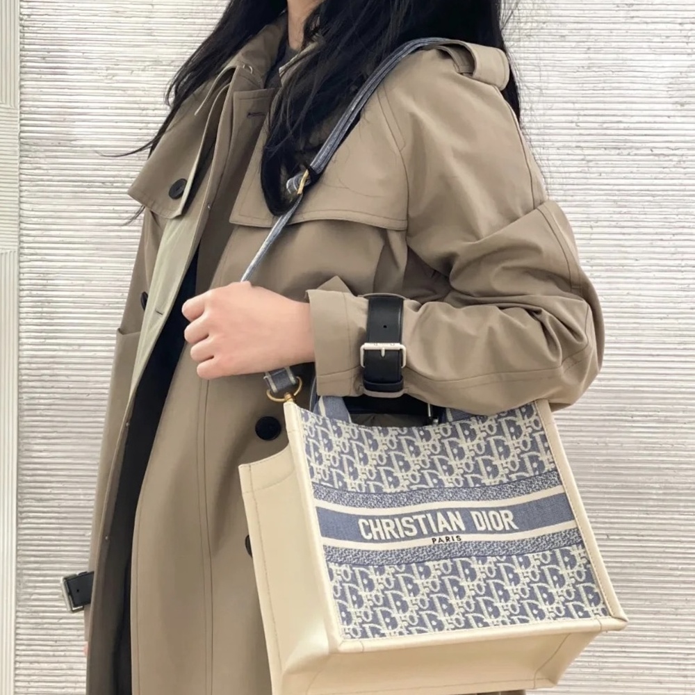 [CHRISTIAN DIOR] 크리스챤 디올 CHRISTIAN DIOR BOOK TOTE BAG oblique - 디올  토트백  오블리크 북 17cm