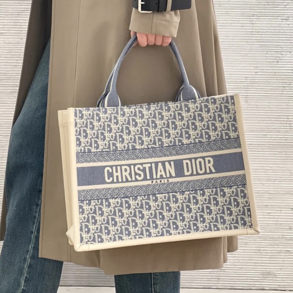 [CHRISTIAN DIOR] 크리스챤 디올 CHRISTIAN DIOR BOOK TOTE BAG oblique - 디올  토트백  오블리크 북 17cm
